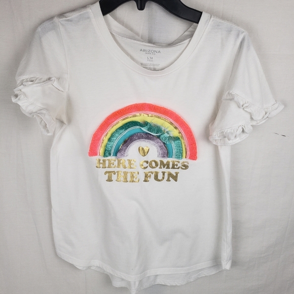 Lot of 10 Girl's Graphic T-Shirts Sz L 14/16 Children's Place Arizona Polo Etc - Picture 11 of 11